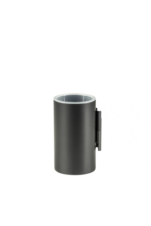 DIAC0112Bertini Matt Black Tumbler And Holder Wall Mounted