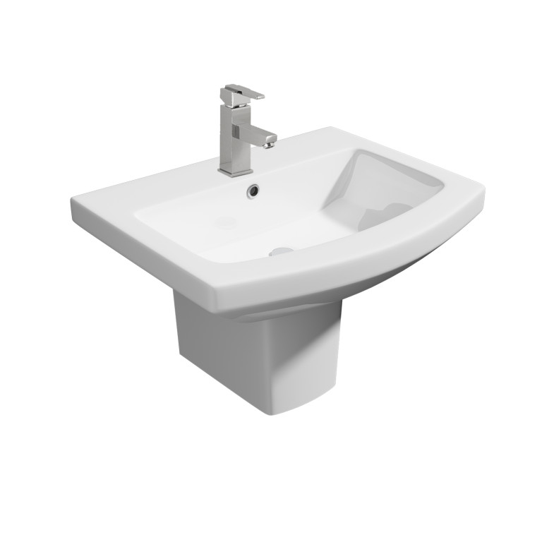 A_POT470TR POT454SE - Trim 550mm 1th Basin And Semi Pedestal